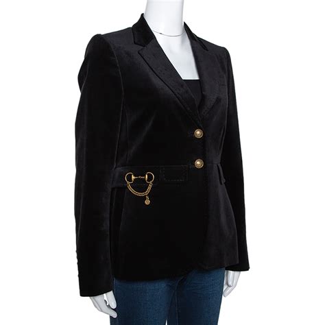 gucci bee blazer womens|Gucci black velvet blazer.